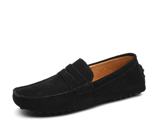 Men's Moccasins Loafers High Quality Genuine Leather Shoes Flat Lightweight Footwear