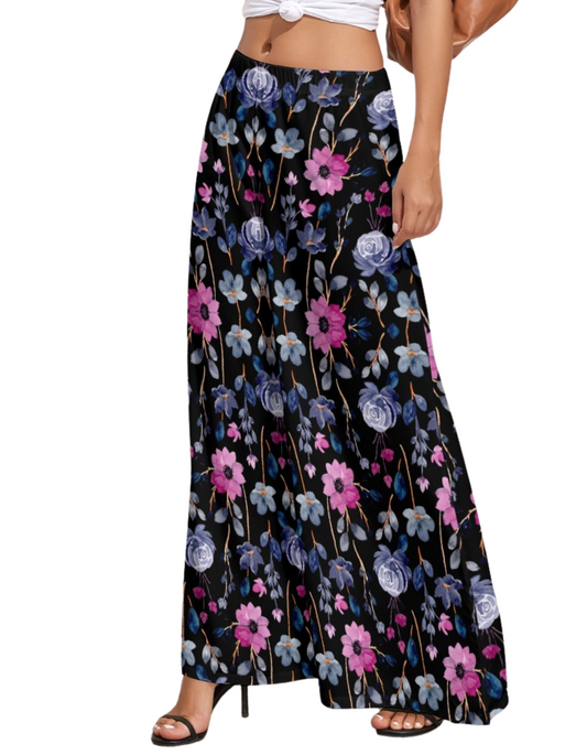 Women's Floral Print Wide Leg Trousers