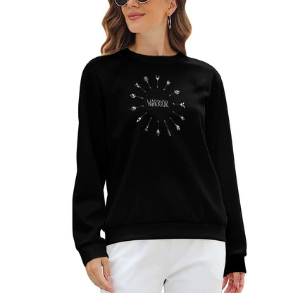 Women's Warrior Arrows Letter Print Sweatshirt Pullover