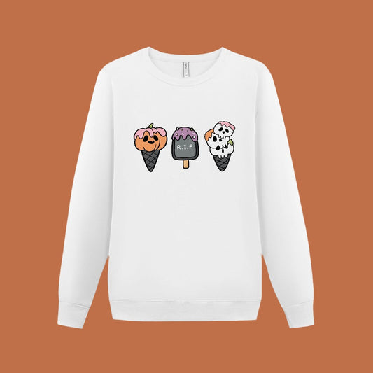 Women's Pumpkin Ghost Halloween Print Sweater Heavy Cotton Round Neck Long Sleeve Pullover Comfortable Casual Fashion