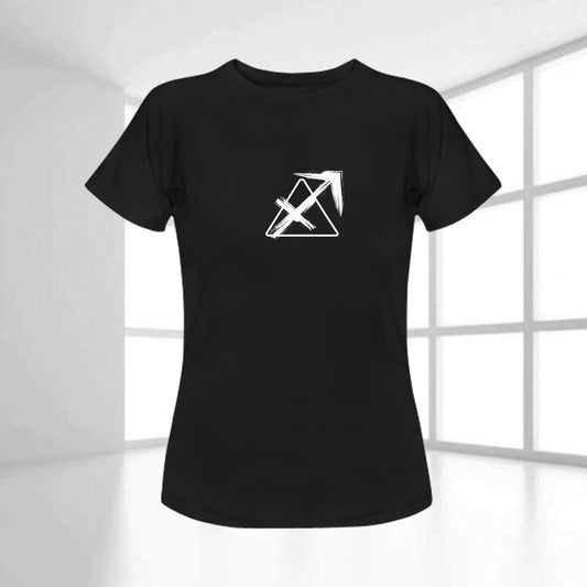 TABOO TIDE Women's Sagittarius Zodiac Star Sign with Fire Element Symbol Cotton T-shirt