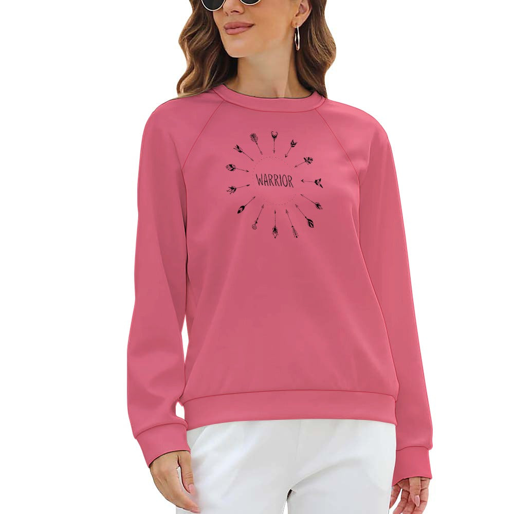 Women's Warrior Arrows Letter Print Sweatshirt Pullover