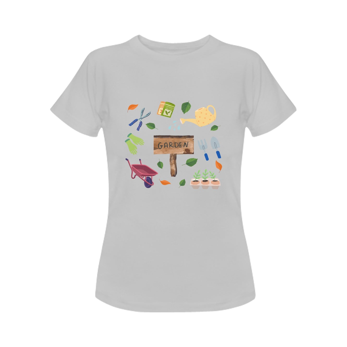 Women's Garden Graphic Print Short Sleeve Round Neck T-shirt