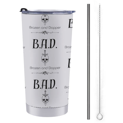 Brazen And Dapper Print Stainless Steel Travel Mug 20 Oz