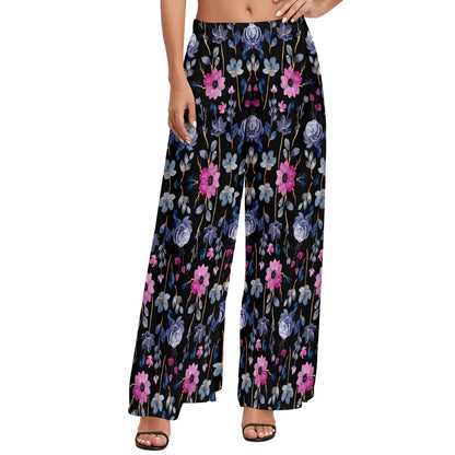 Women's Floral Print Wide Leg Trousers