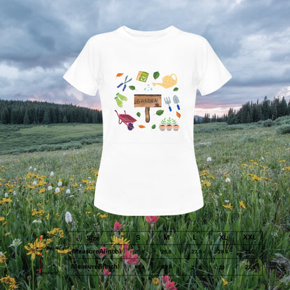 Women's Garden Graphic Print Short Sleeve Round Neck T-shirt