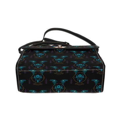 Women's Tribal Eyes Print Handbag with Shoulder Strap