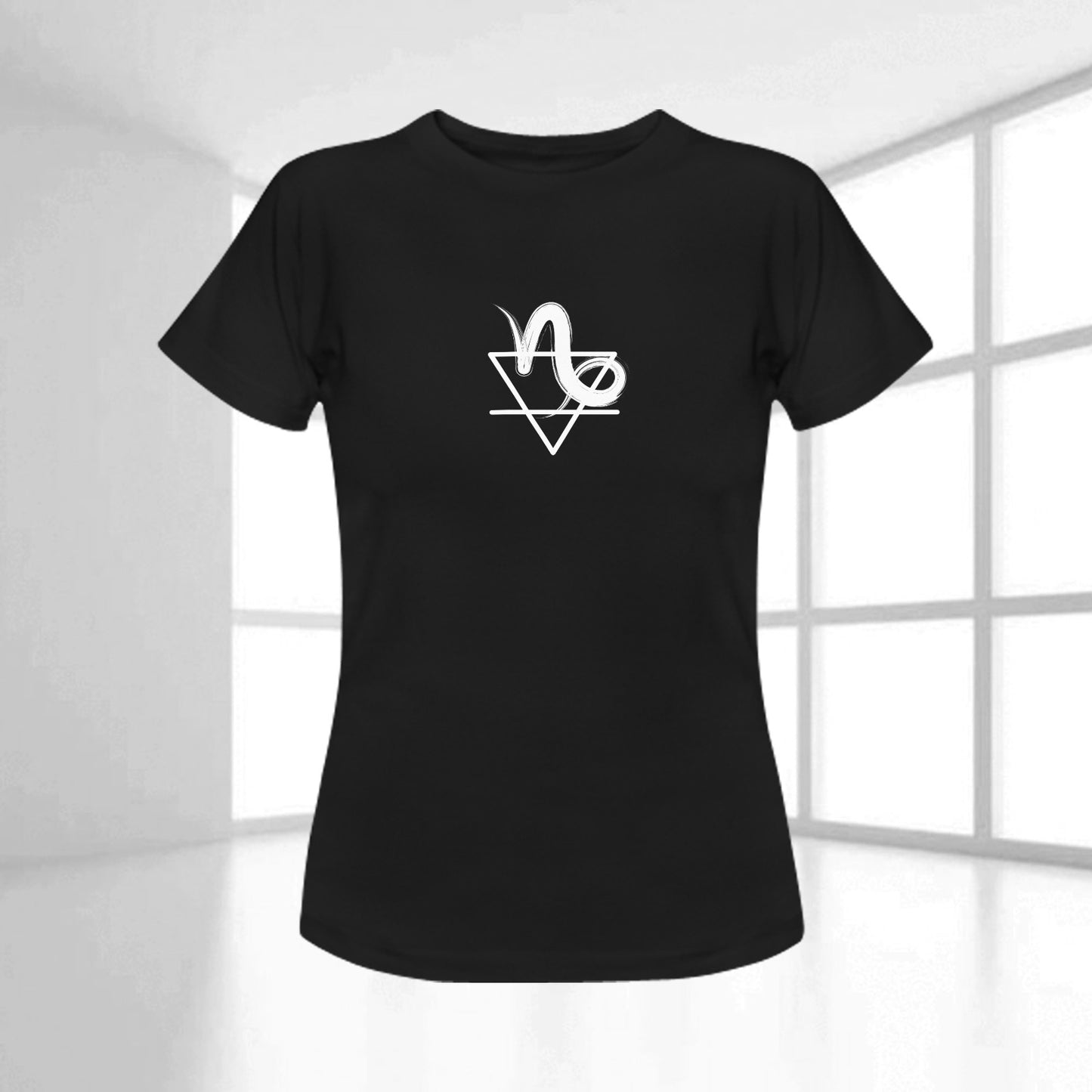 TABOO TIDE Women's Capricorn Zodiac Star Sign with Earth Element Symbol Cotton T-shirt